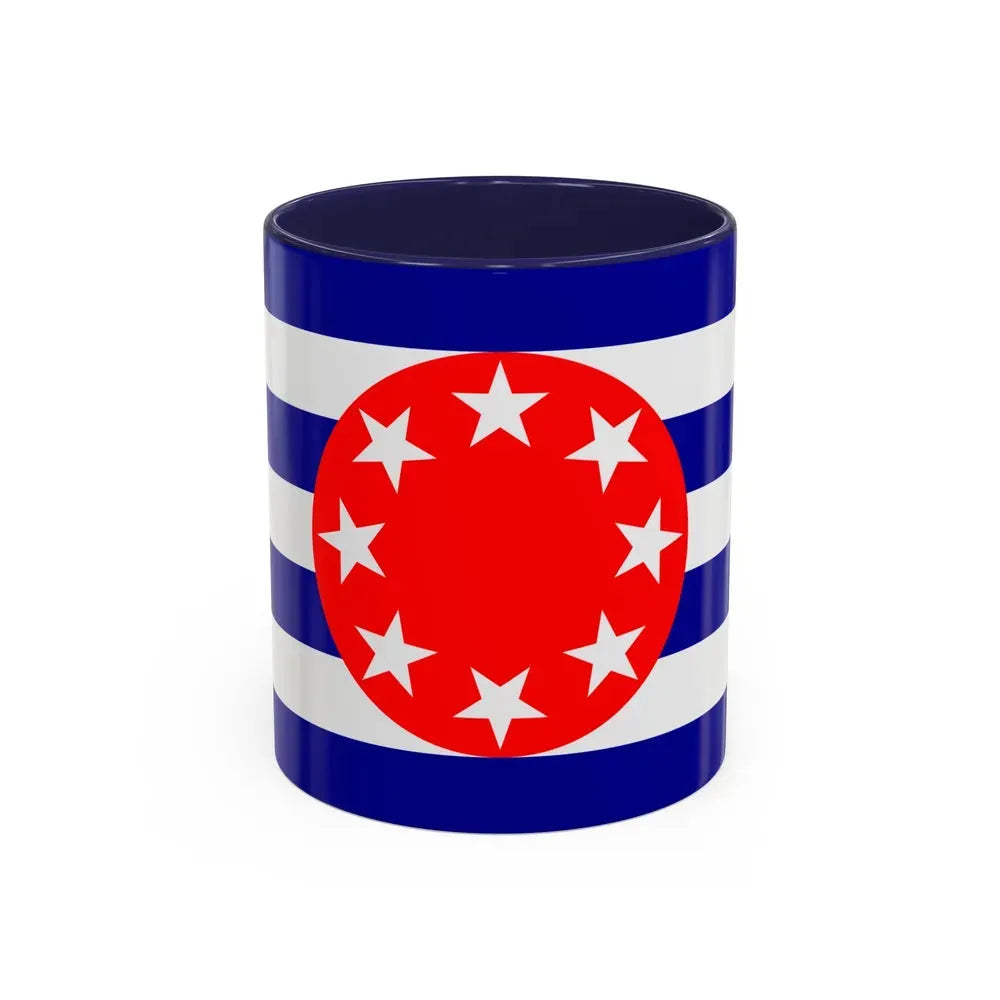 Flag of Ngarchelong Palau - Accent Coffee Mug 11oz Navy - Go Mug Yourself