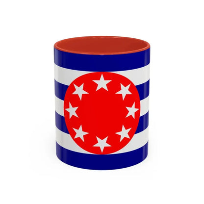 Flag of Ngarchelong Palau - Accent Coffee Mug 11oz Red - Go Mug Yourself