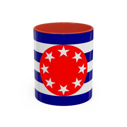 Flag of Ngarchelong Palau - Accent Coffee Mug 11oz Red - Go Mug Yourself