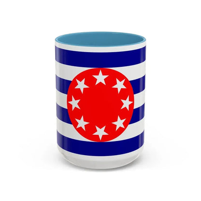 Flag of Ngarchelong Palau - Accent Coffee Mug 15oz Light Blue - Go Mug Yourself
