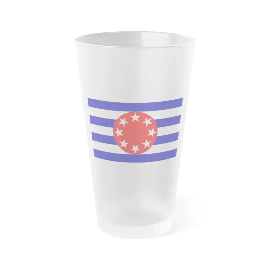 Flag of Ngarchelong Palau - Frosted Pint Glass 16oz 16oz Frosted - Go Mug Yourself