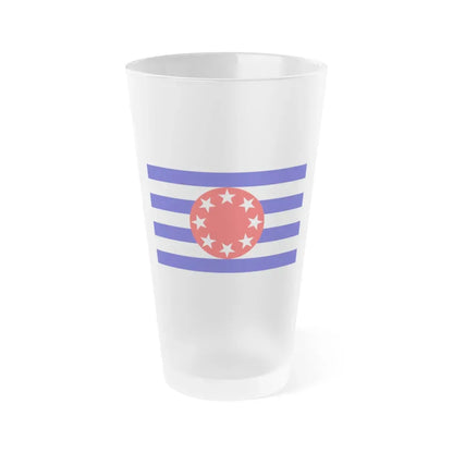 Flag of Ngarchelong Palau - Frosted Pint Glass 16oz 16oz Frosted - Go Mug Yourself