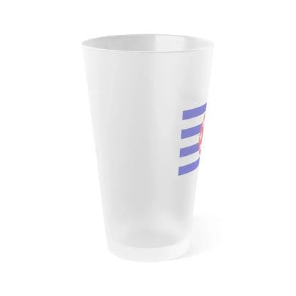 Flag of Ngarchelong Palau - Frosted Pint Glass 16oz - Go Mug Yourself