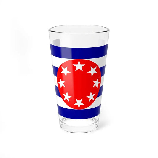 Flag of Ngarchelong Palau - Pint Glass 16oz 16oz - Go Mug Yourself