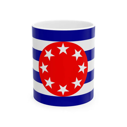 Flag of Ngarchelong Palau - White Coffee Mug-11oz-Go Mug Yourself