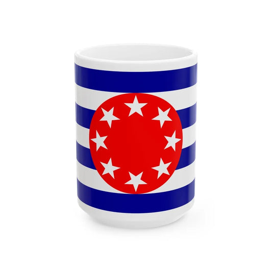 Flag of Ngarchelong Palau - White Coffee Mug-15oz-Go Mug Yourself