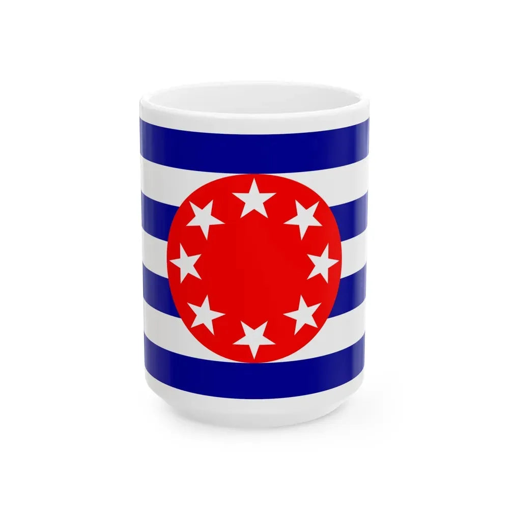 Flag of Ngarchelong Palau - White Coffee Mug 15oz - Go Mug Yourself