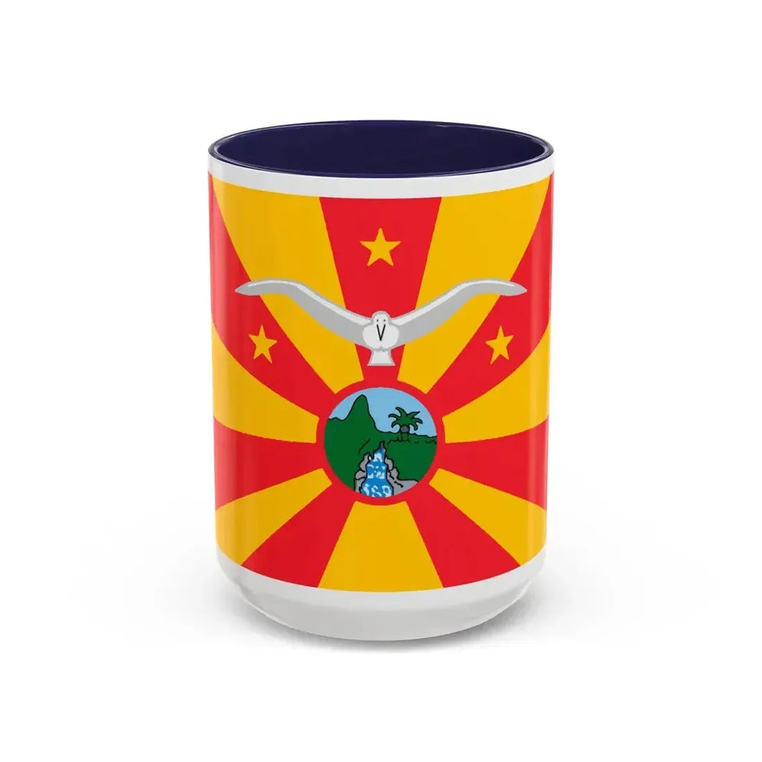 Flag of Ngardmau Palau - Accent Coffee Mug 15oz Navy - Go Mug Yourself