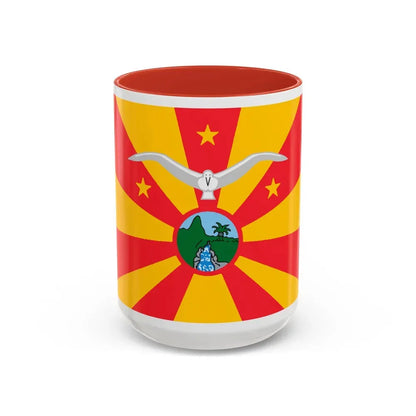 Flag of Ngardmau Palau - Accent Coffee Mug 15oz Red - Go Mug Yourself