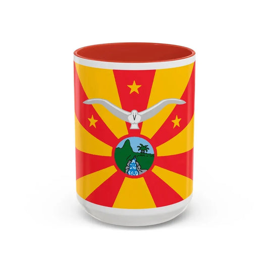 Flag of Ngardmau Palau - Accent Coffee Mug 15oz Red - Go Mug Yourself