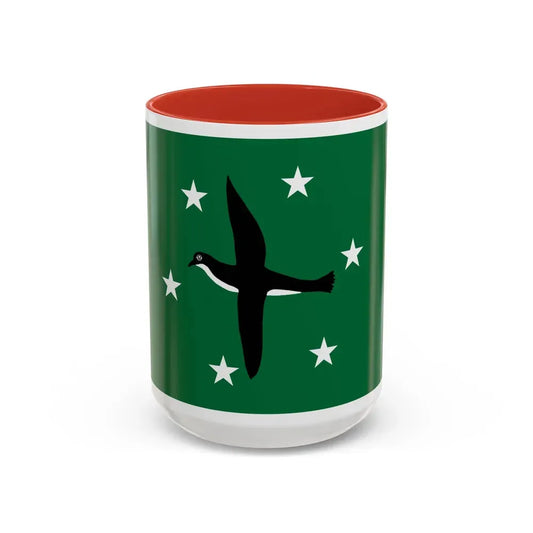 Flag of Ngchesar Palau - Accent Coffee Mug 15oz Red - Go Mug Yourself