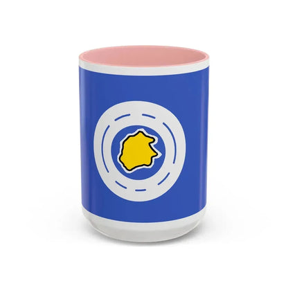 Flag of Ngeremlengui Palau - Accent Coffee Mug 15oz Pink - Go Mug Yourself