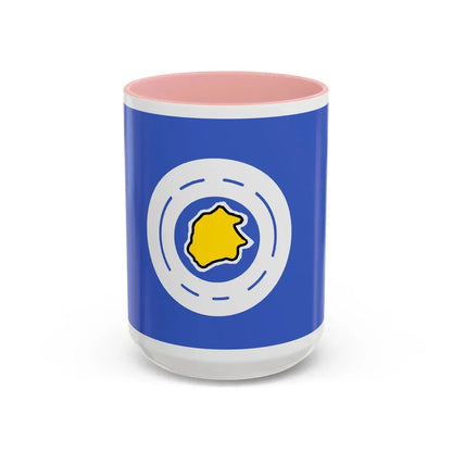 Flag of Ngeremlengui Palau - Accent Coffee Mug 15oz Pink - Go Mug Yourself