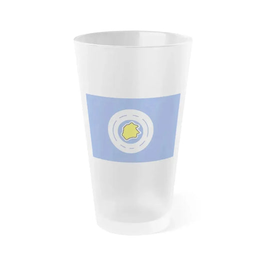 Flag of Ngeremlengui Palau - Frosted Pint Glass 16oz 16oz Frosted - Go Mug Yourself