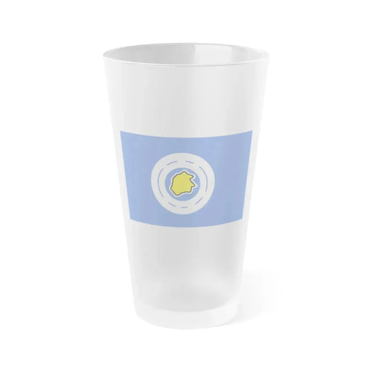 Flag of Ngeremlengui Palau - Frosted Pint Glass 16oz 16oz Frosted - Go Mug Yourself