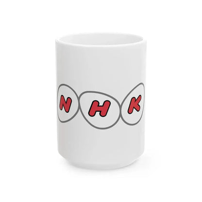 Flag of NHK 1995-2020 (Japan) White Coffee Mug 15oz - Go Mug Yourself