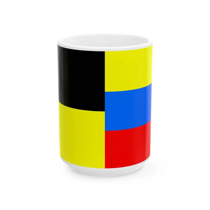 Flag of Niasvizh Belarus (Belarus) White Coffee Mug 15oz - Go Mug Yourself