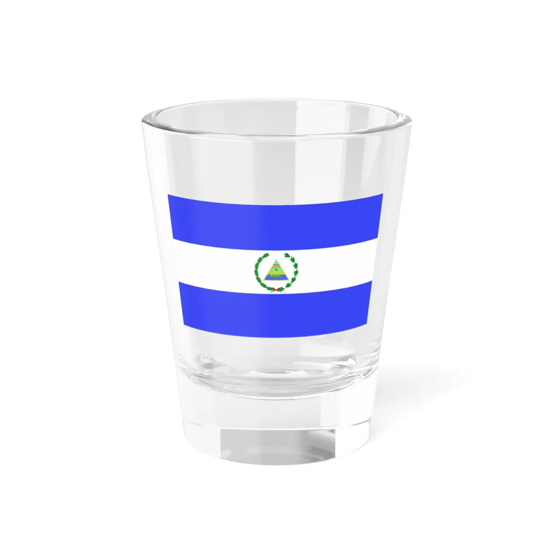 Flag of Nicaragua 1896-1908 (Nicaragua) Shot Glass 1.5oz 1.5oz - Go Mug Yourself