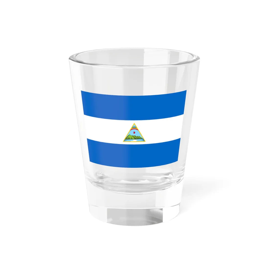 Flag of Nicaragua 1924 (Nicaragua) Shot Glass 1.5oz 1.5oz - Go Mug Yourself