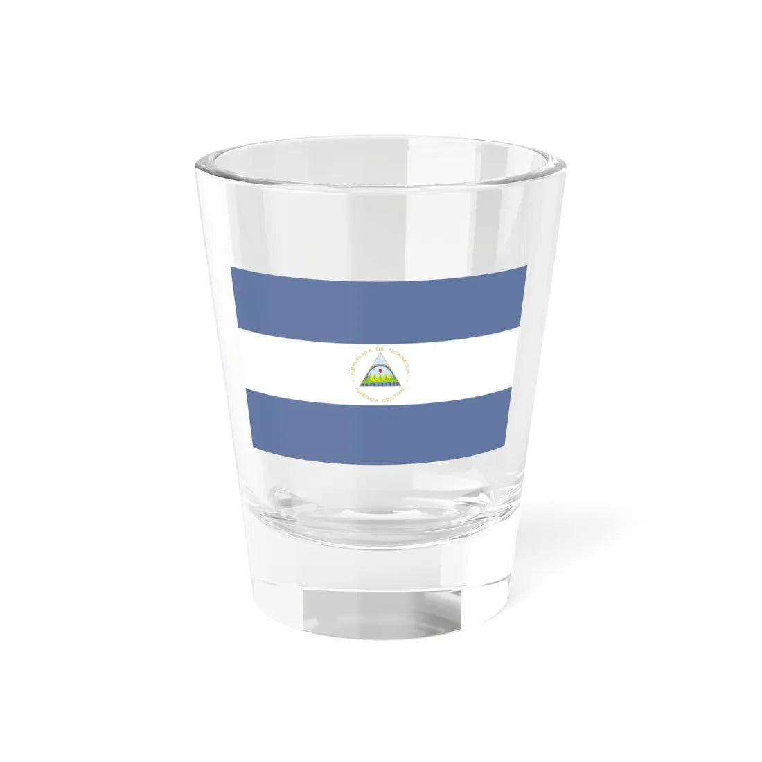 Flag of Nicaragua WFB 2004 (Nicaragua) Shot Glass 1.5oz 1.5oz - Go Mug Yourself