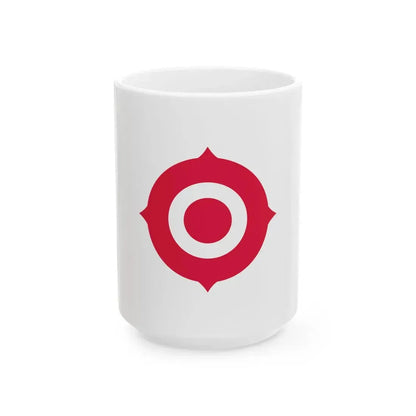 Flag of Nichihara Shimane 1938-2005 (Japan) White Coffee Mug 15oz - Go Mug Yourself