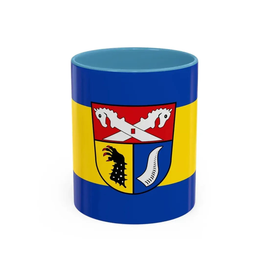 Flag of Nienburg Weser Germany - Accent Coffee Mug 11oz Light Blue - Go Mug Yourself