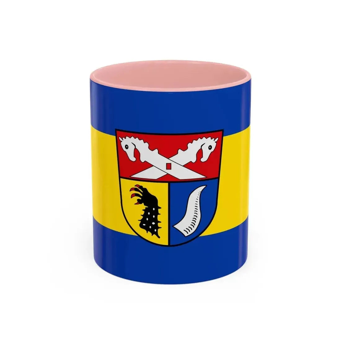 Flag of Nienburg Weser Germany - Accent Coffee Mug 11oz Pink - Go Mug Yourself