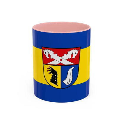 Flag of Nienburg Weser Germany - Accent Coffee Mug 11oz Pink - Go Mug Yourself