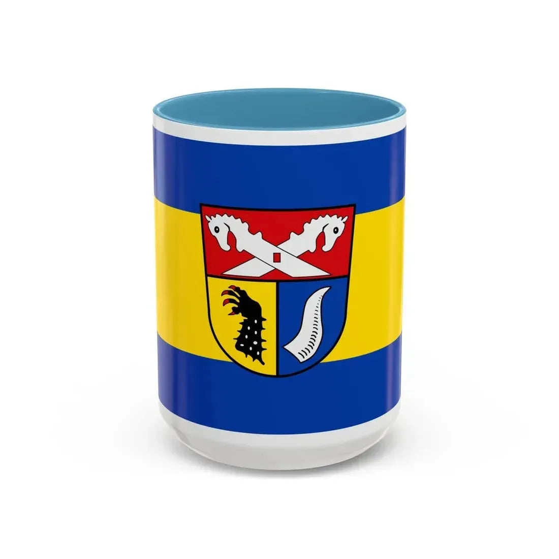 Flag of Nienburg Weser Germany - Accent Coffee Mug 15oz Light Blue - Go Mug Yourself