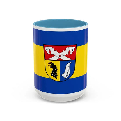 Flag of Nienburg Weser Germany - Accent Coffee Mug 15oz Light Blue - Go Mug Yourself