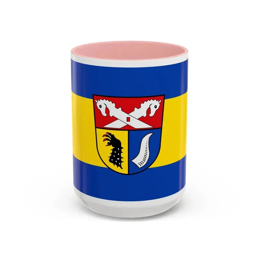 Flag of Nienburg Weser Germany - Accent Coffee Mug 15oz Pink - Go Mug Yourself