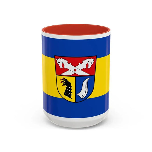 Flag of Nienburg Weser Germany - Accent Coffee Mug 15oz Red - Go Mug Yourself