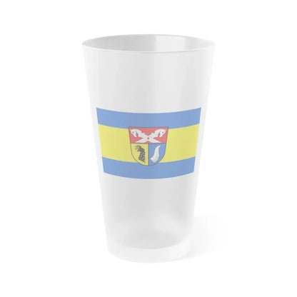 Flag of Nienburg Weser Germany - Frosted Pint Glass 16oz 16oz Frosted - Go Mug Yourself