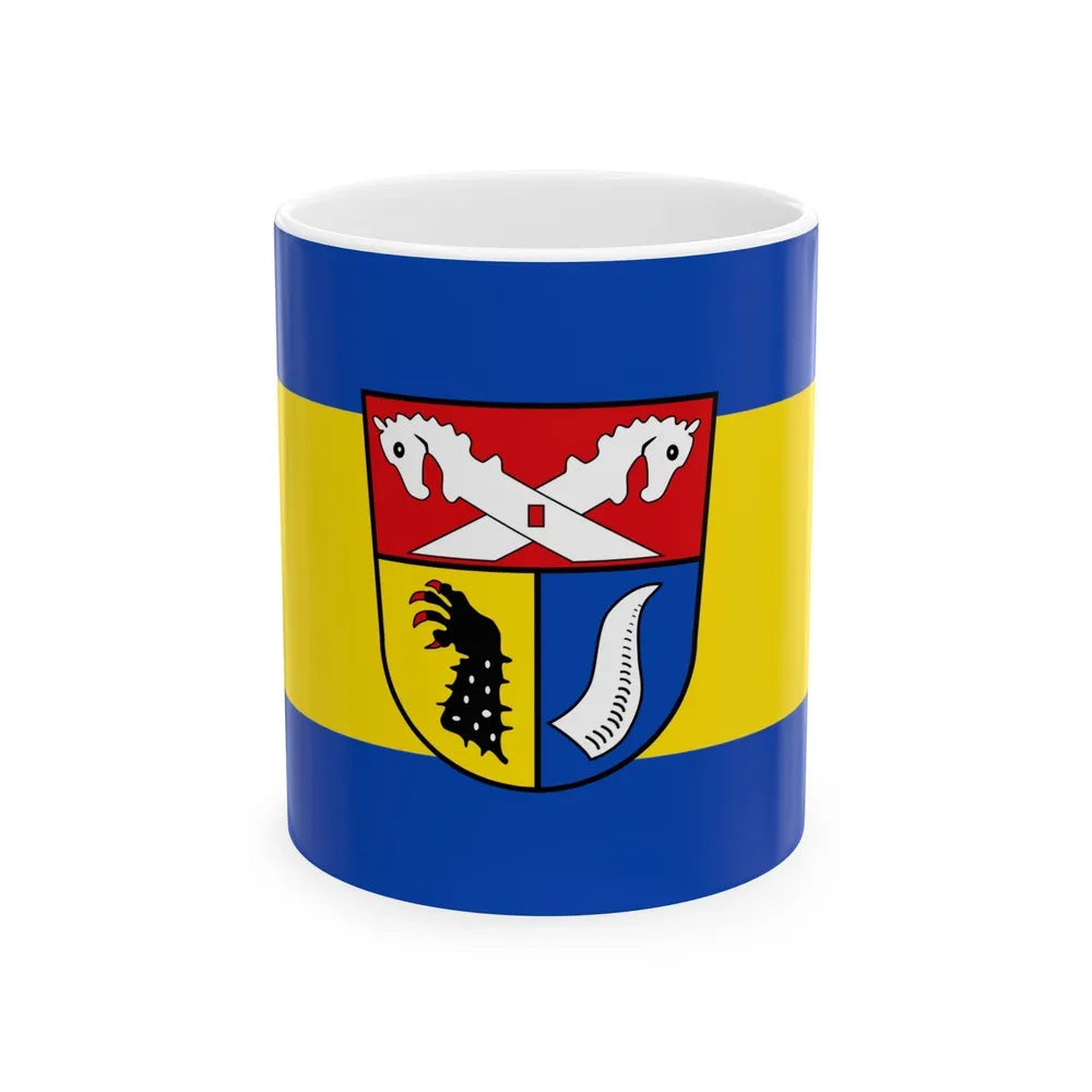 Flag of Nienburg Weser Germany - White Coffee Mug-11oz-Go Mug Yourself