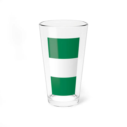 Flag of Nigeria vertical (Niger) Pint Glass 16oz 16oz - Go Mug Yourself