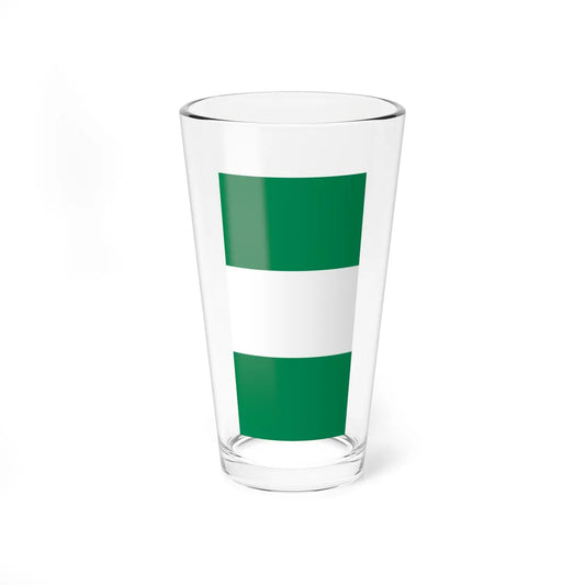 Flag of Nigeria vertical (Niger) Pint Glass 16oz 16oz - Go Mug Yourself