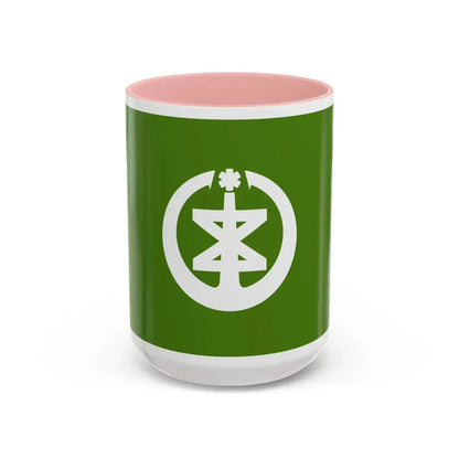 Flag of Niigata Niigata Japan - Accent Coffee Mug 15oz Pink - Go Mug Yourself