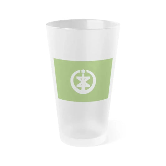 Flag of Niigata Niigata Japan - Frosted Pint Glass 16oz 16oz Frosted - Go Mug Yourself
