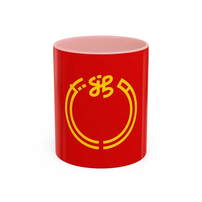Flag of Niigata Prefecture Japan - Accent Coffee Mug 11oz Pink - Go Mug Yourself