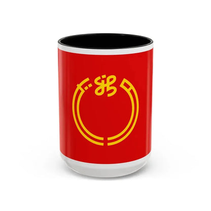 Flag of Niigata Prefecture Japan - Accent Coffee Mug 15oz Black - Go Mug Yourself
