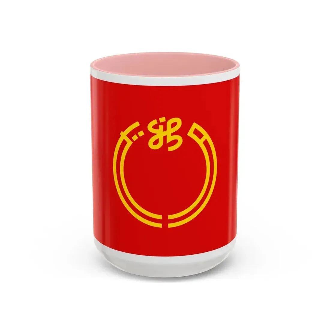 Flag of Niigata Prefecture Japan - Accent Coffee Mug 15oz Pink - Go Mug Yourself