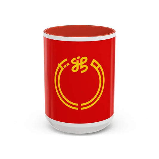 Flag of Niigata Prefecture Japan - Accent Coffee Mug 15oz Red - Go Mug Yourself