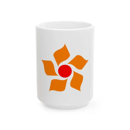 Flag of Nikko Tochigi (Japan) White Coffee Mug 15oz - Go Mug Yourself