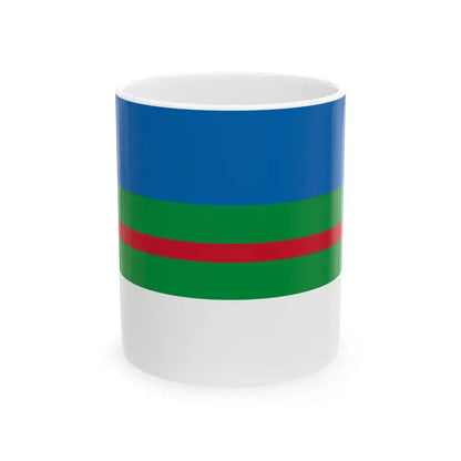Flag of Nikolaevsk-na-Amure Khabarovsk kray 2003 (Russia) White Coffee Mug 11oz - Go Mug Yourself