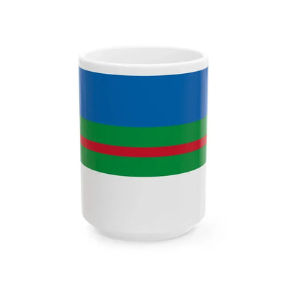 Flag of Nikolaevsk-na-Amure Khabarovsk kray 2003 (Russia) White Coffee Mug 15oz - Go Mug Yourself