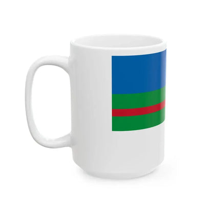 Flag of Nikolaevsk-na-Amure Khabarovsk kray 2003 (Russia) White Coffee Mug - Go Mug Yourself