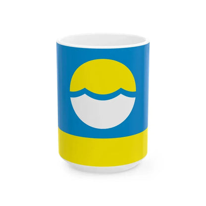 Flag of Nikolayevsky Raion (Russia) White Coffee Mug 15oz - Go Mug Yourself