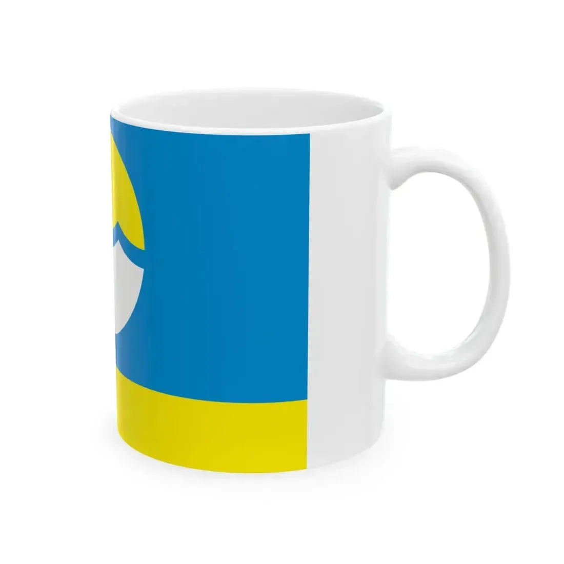 Flag of Nikolayevsky Raion (Russia) White Coffee Mug - Go Mug Yourself