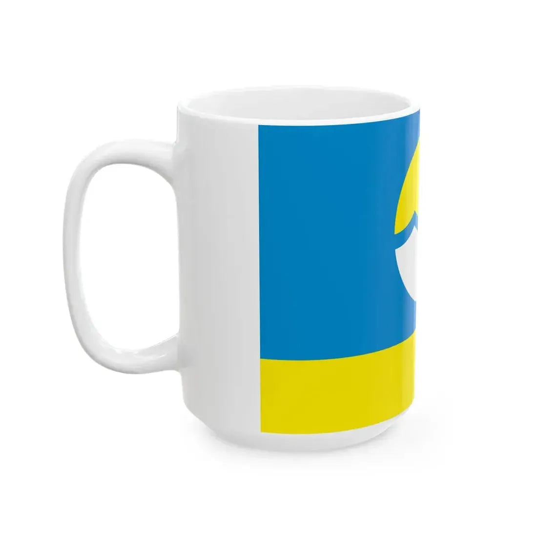 Flag of Nikolayevsky Raion (Russia) White Coffee Mug - Go Mug Yourself