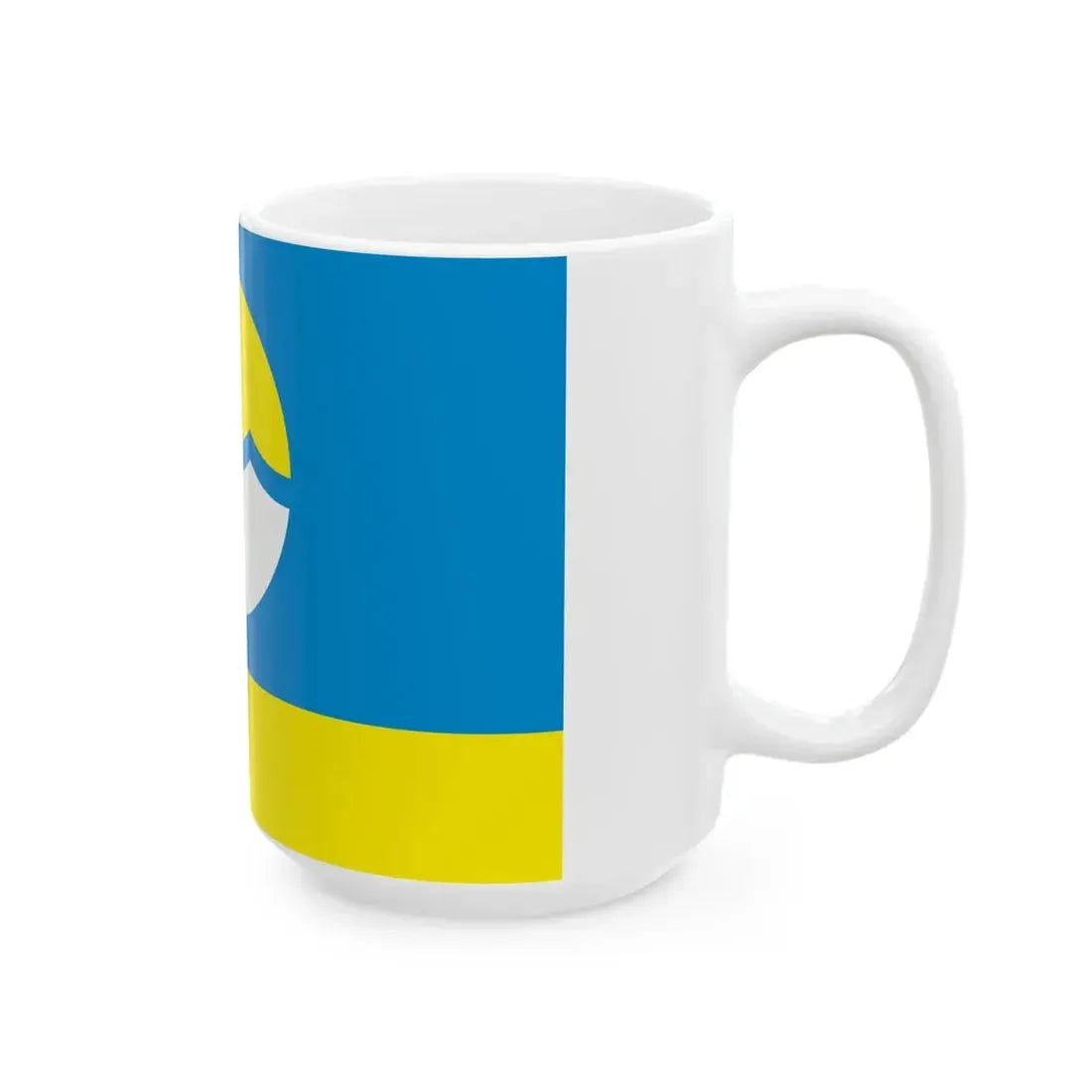 Flag of Nikolayevsky Raion (Russia) White Coffee Mug - Go Mug Yourself